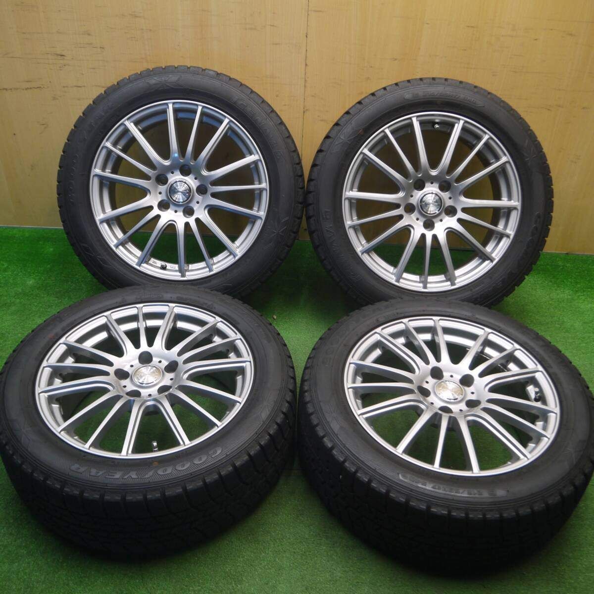 超バリ溝 キレイ 9 5分以上 スタッドレス 215 55 R 17 グッドイヤー アイスナビ6 ravrion selzer ラブリオン 17インチ PCD 114 3 5 H ス