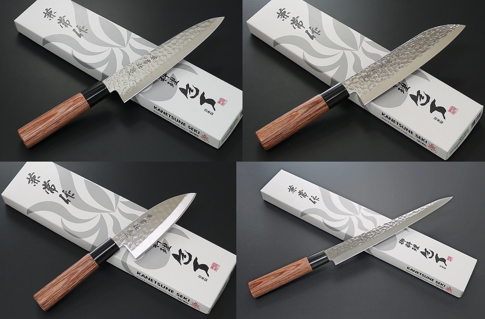 包丁 KC-951 牛刀 KC-952 三徳 KC-956 小出刃 KC-959 筋引セット 兼常作 ステン1K6 槌目磨き