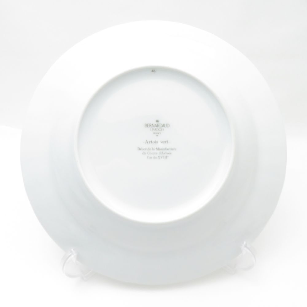ベルナルド　リモージュ　大皿 リモージュ ベルナルド 小さなバラと金彩のデザート皿 Limoges