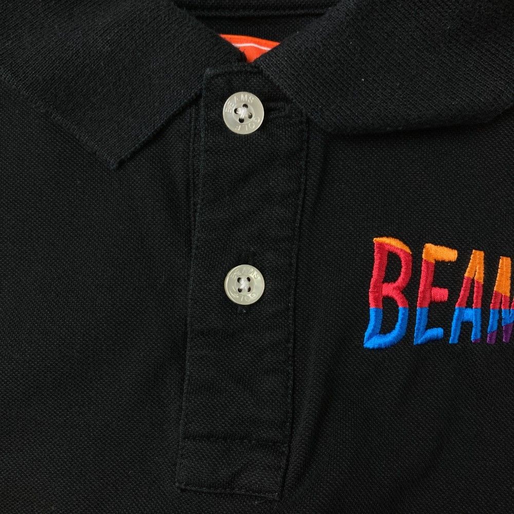 サイズ：M BEAMS GOLF ビームスゴルフ 半袖ポロシャツ ロゴ 刺繍