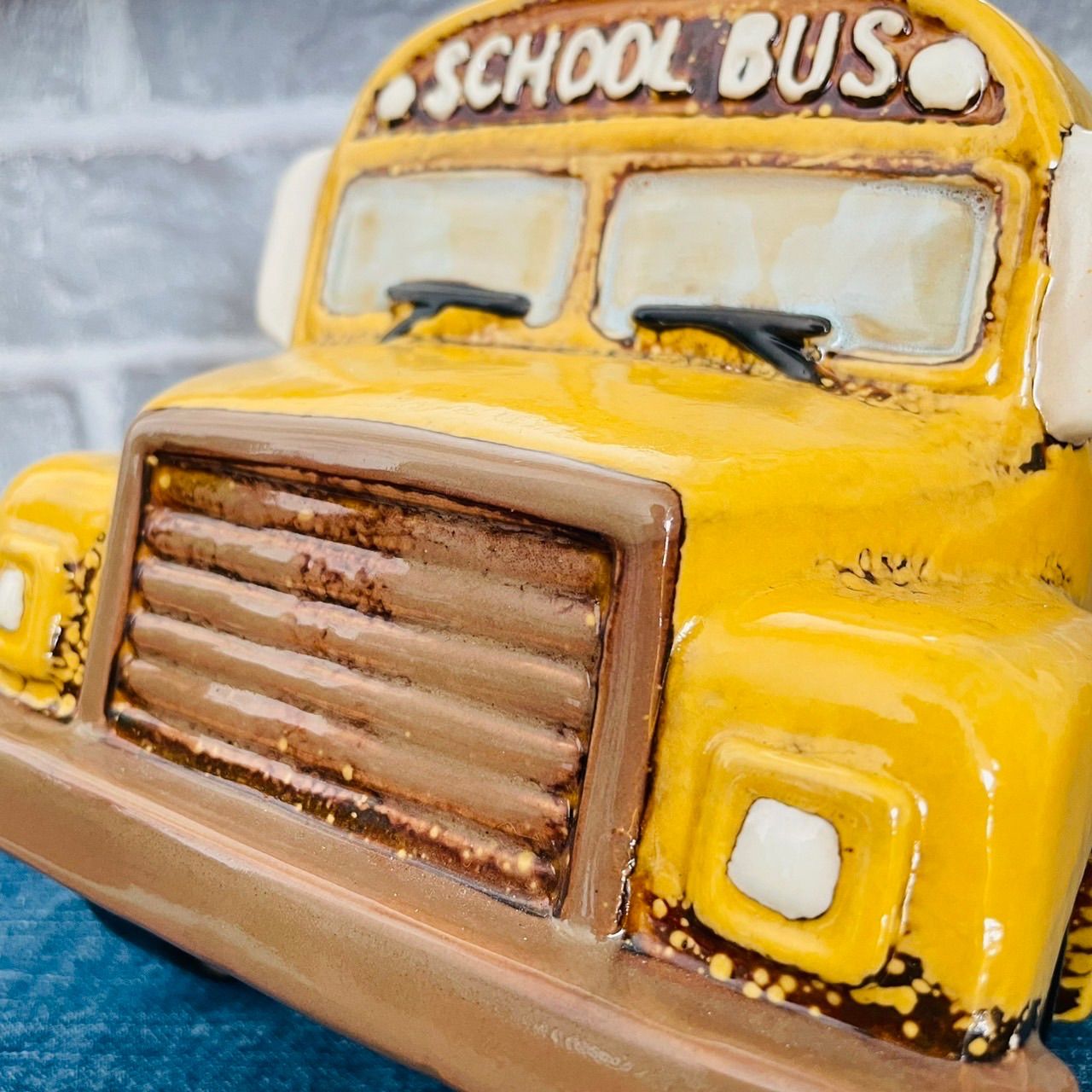 アメリカン スクールバス ディスプレイプランター ③ 小物入れ インテリア小物 アメリカン スクールバス/ ディスプレイプランター(フェイク