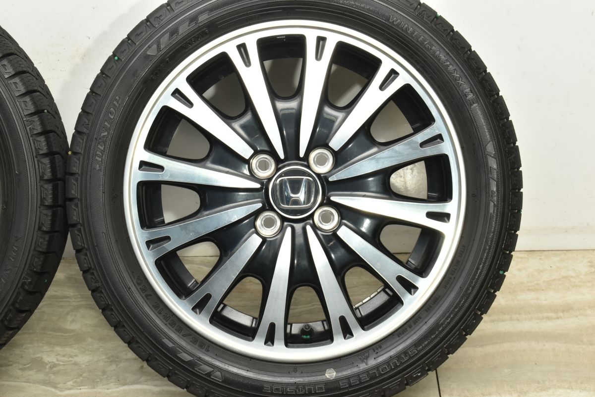 程度良好 ホンダ N-BOX カスタム 純正 15in 4.5J 45 PCD100 ダンロップ ウインターマックス WM03 165 55R15 N-WGN N-BOX JOY FFCRYSTALESIA_COM