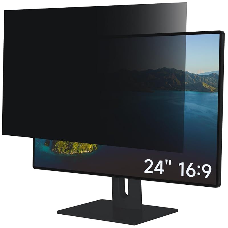 24インチ 16 9プライバシーフィルター ブルーライトカット PCフィルター 反射防止 覗き見防止 両面使用 PCモニター用 のぞき見防止フィルター 適格請求書発行可