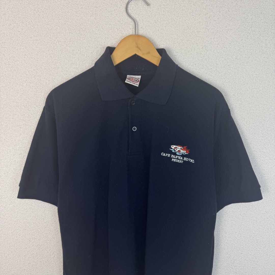 レトロ古着 ポロシャツ 刺繍 襟付き アメカジ c-boy 半袖シャツ XL 古着通販 XL☆古着 半袖 ポロ シャツ メンズ 90年代 90s ハード
