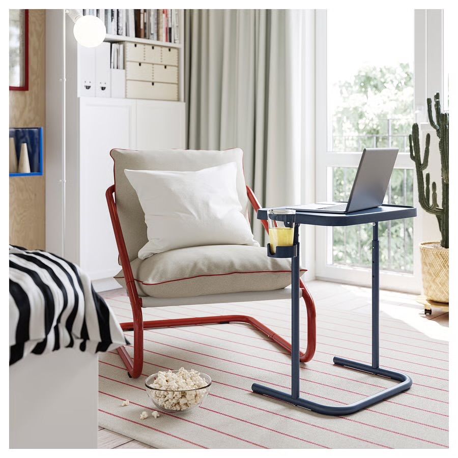 新色✨IKEA イケア 折りたたみテーブル 青 ブルー おしゃれ