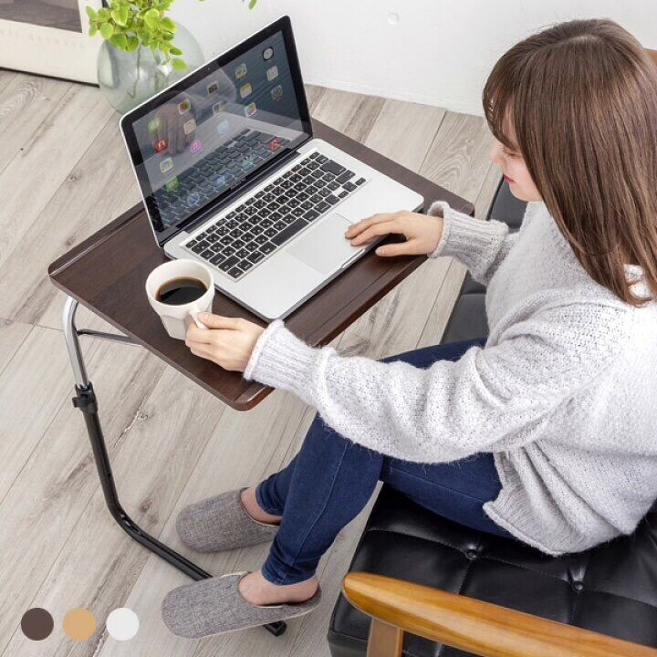 【新品※ショップ出品】折りたたみテーブル 高さ調節 天板角度調節 ノートパソコンデスク リモートワーク