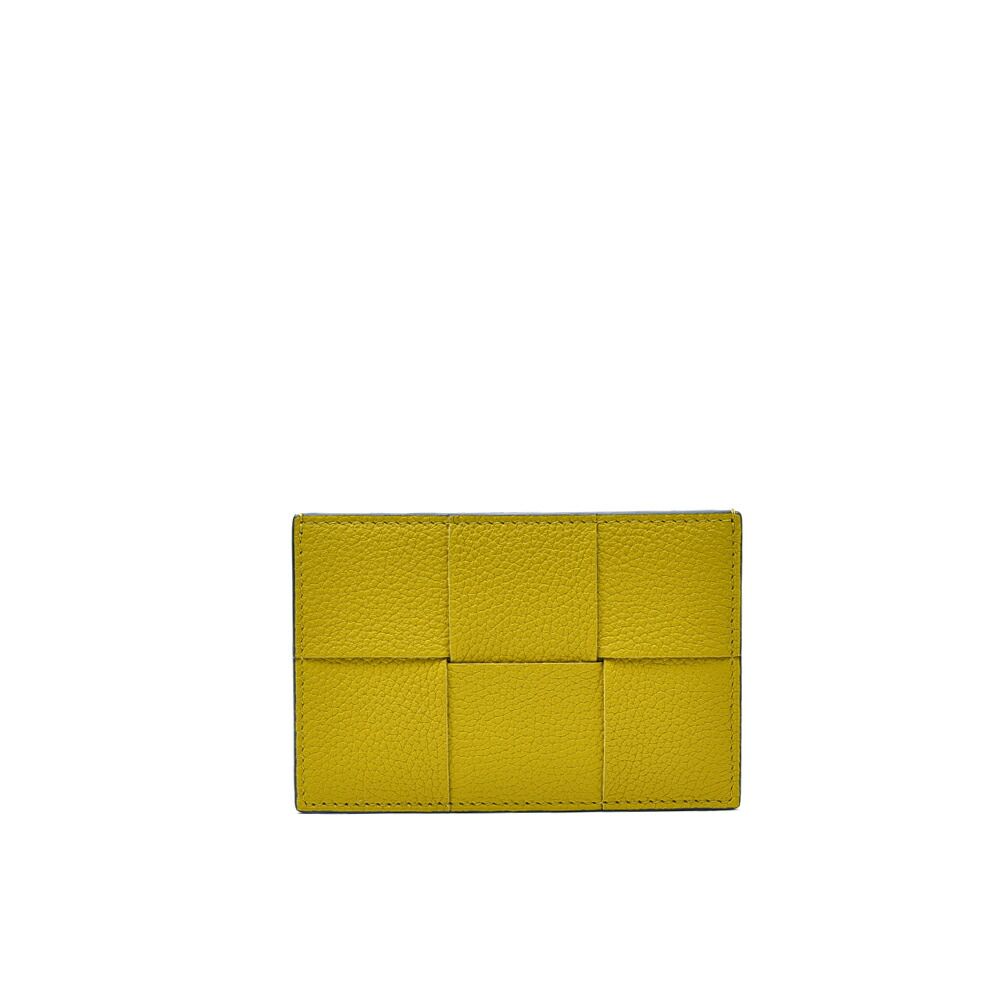 BOTTEGA VENETA イントレチャート ケース マスタードカラー ゴールドイントレチャート ビジネスカードケース| Bottega