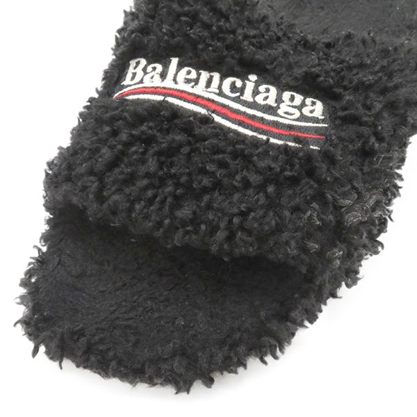 バレンシアガ BALENCIAGA サンダル フェイク シアリング ファー