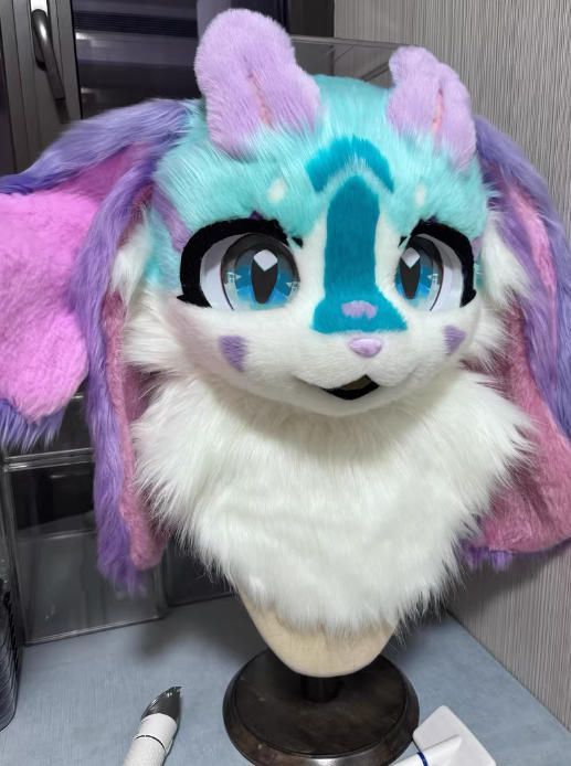 ぴったり 着ぐるみヘッド うさぎ NO.352 青 パープル 全頭ヘッド ケモノ ファースーツ ぬいぐるみ コスプレ コスチューム kigurumi 最新アイテムを海外通販！