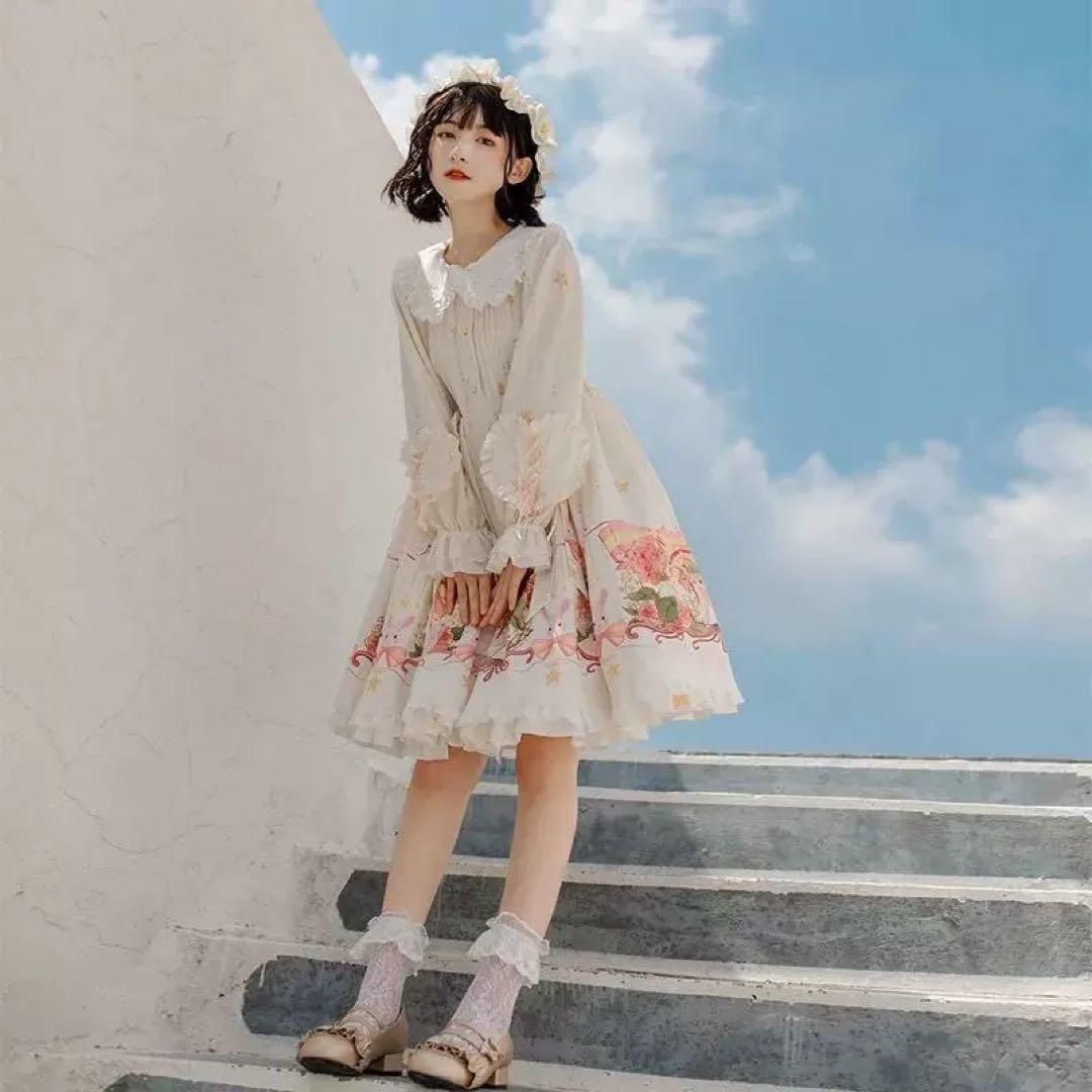 シンプルロリータワンピース♪♪帽子付きお出かけコーデ♪