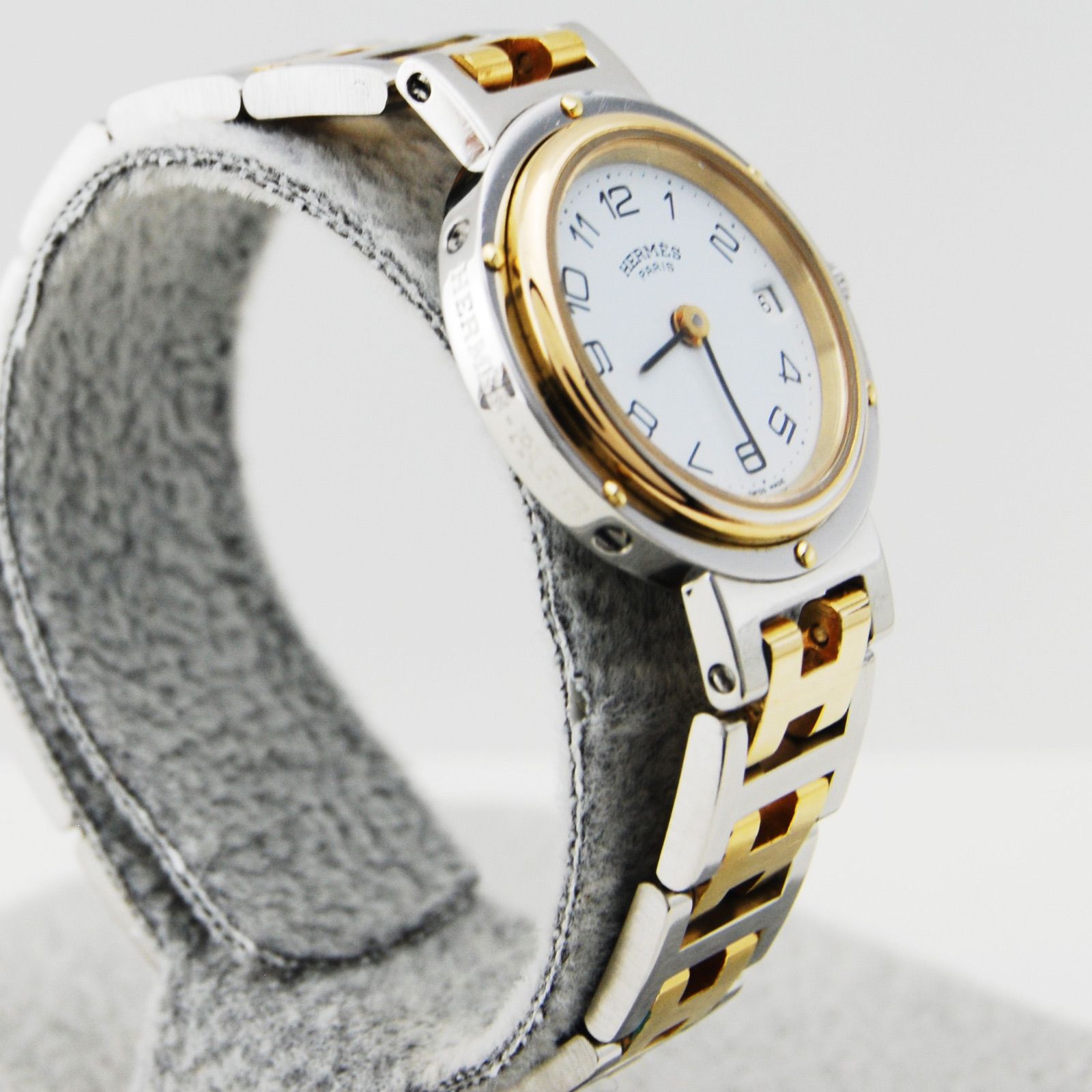 HERMES エルメス クリッパー レディース 腕時計（電池式）動作正常  