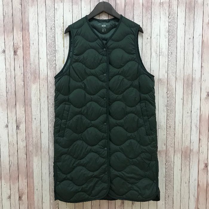 ユニクロ ダウン ベスト ロング キルティング M ブラック
