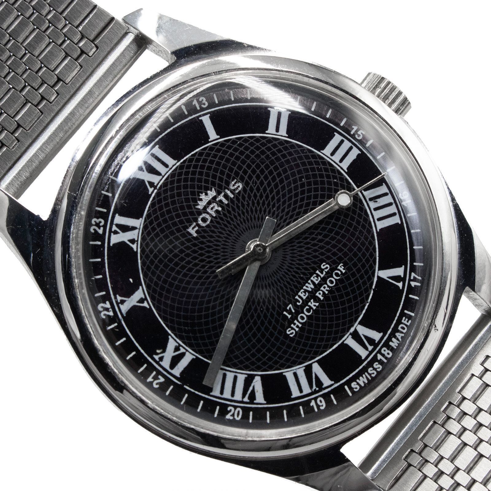 送料無料 フォルティス 腕時計 機械式手巻き式 自動巻き 黒 ブラック