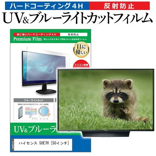 ハイセンス 50E7H [50インチ] 保護 フィルム カバー シート ブルーライトカット 反射防止 指紋防止 テレビ用 液晶保護フィルム メール便送料無料