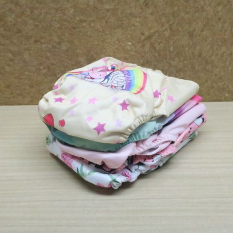 BluePanda 洗える再利用可能な調節可能なベビー布おむつ 6パック 未使用品