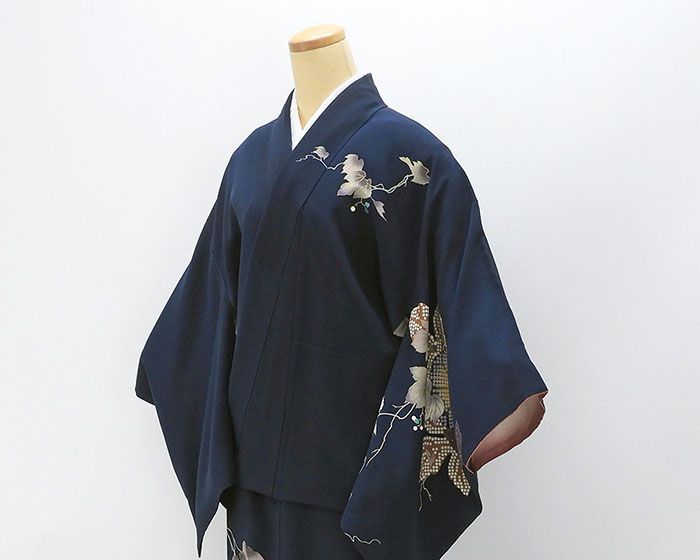 訪問着 正絹 皇室デザイナー 中村乃武夫作 身丈163cm 裄丈65.5cm 良品 中古