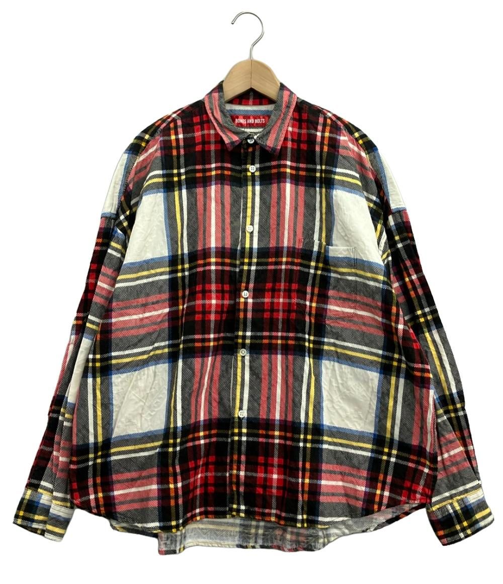ボーンズアンドボルツ 長袖シャツ ネルシャツ チェック メンズ SIZE L (L) bones and bolts