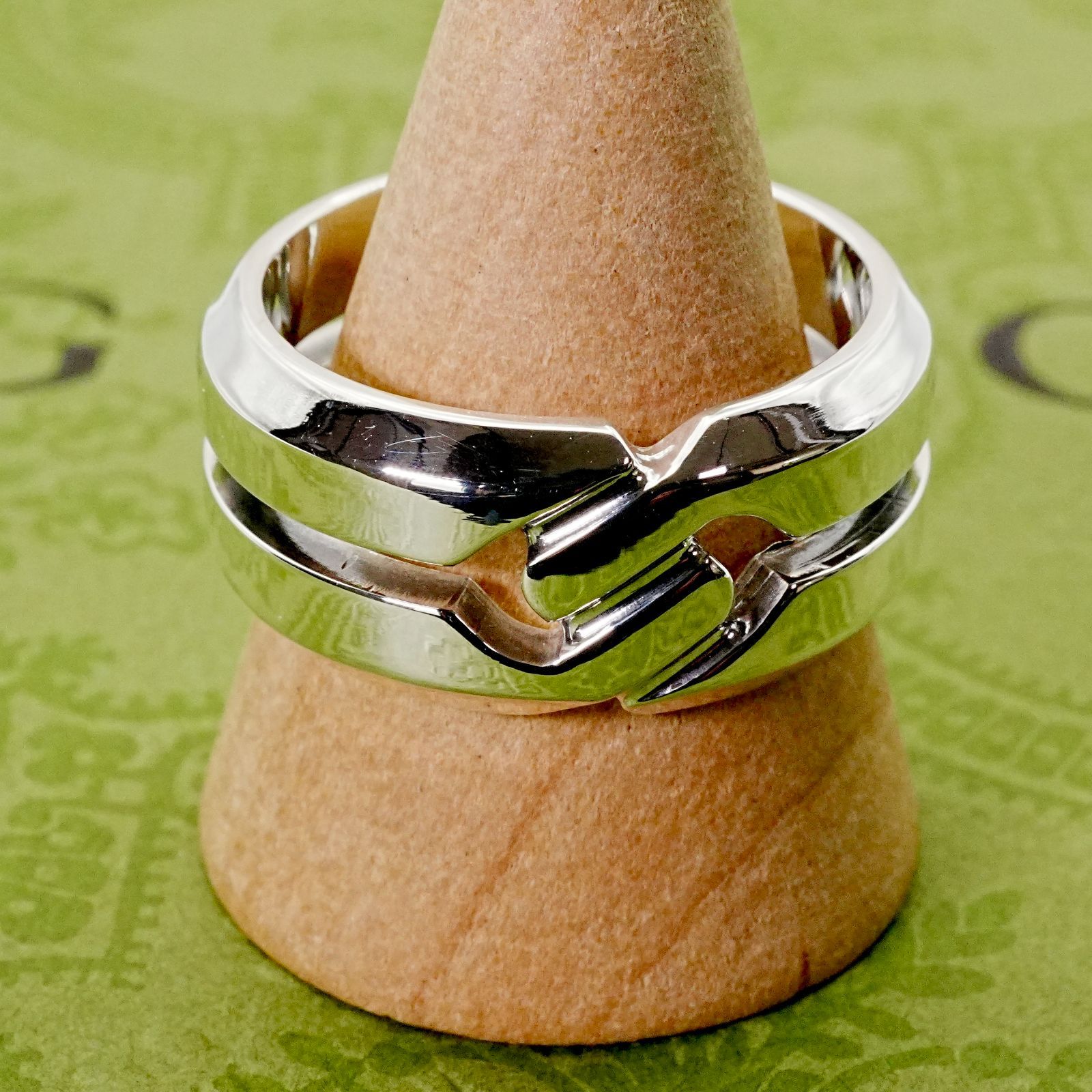 極美品18号 グッチ インフィニティ ノット ミディアム リング/24-5559