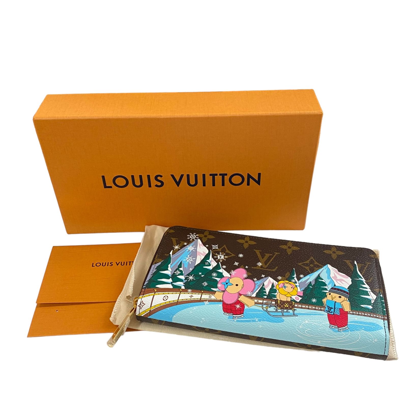 【未使用に近い】 ルイヴィトン LOUIS VUITTON 長財布 M82614 ジッピーウォレット モノグラム・キャンバス ヴィヴィエンヌ 箱有 V64698RK