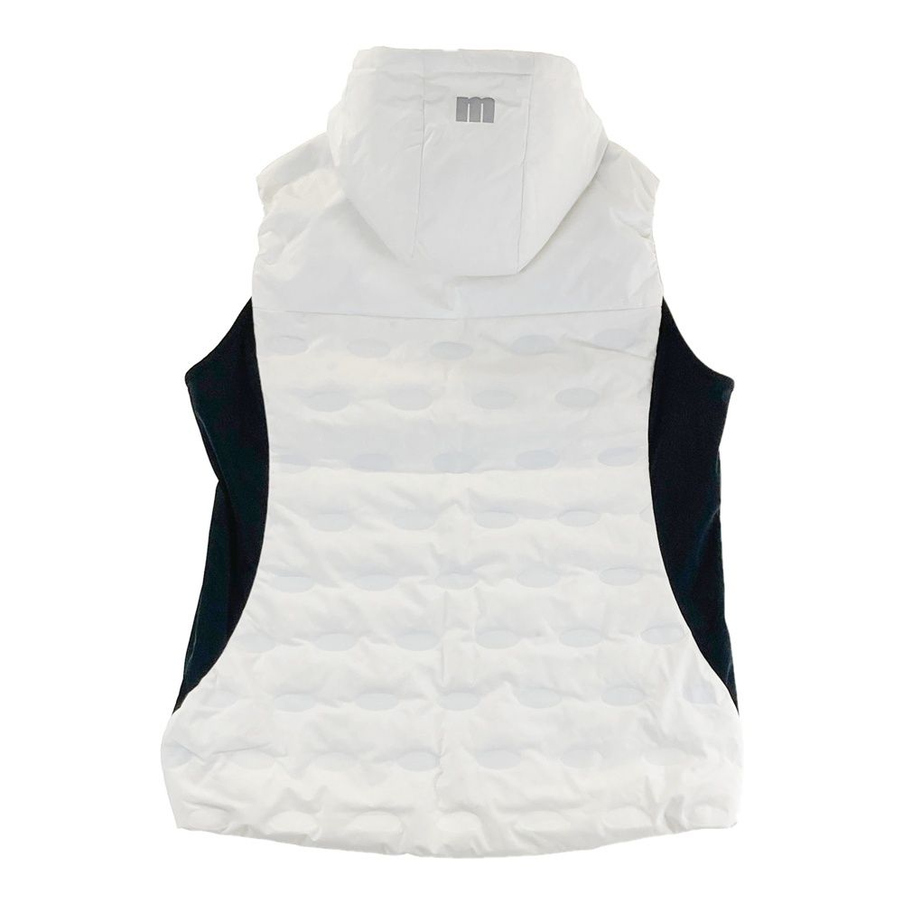 美品 munsingwear メンズ フード付きダウンベスト LL ホワイト MUNSING