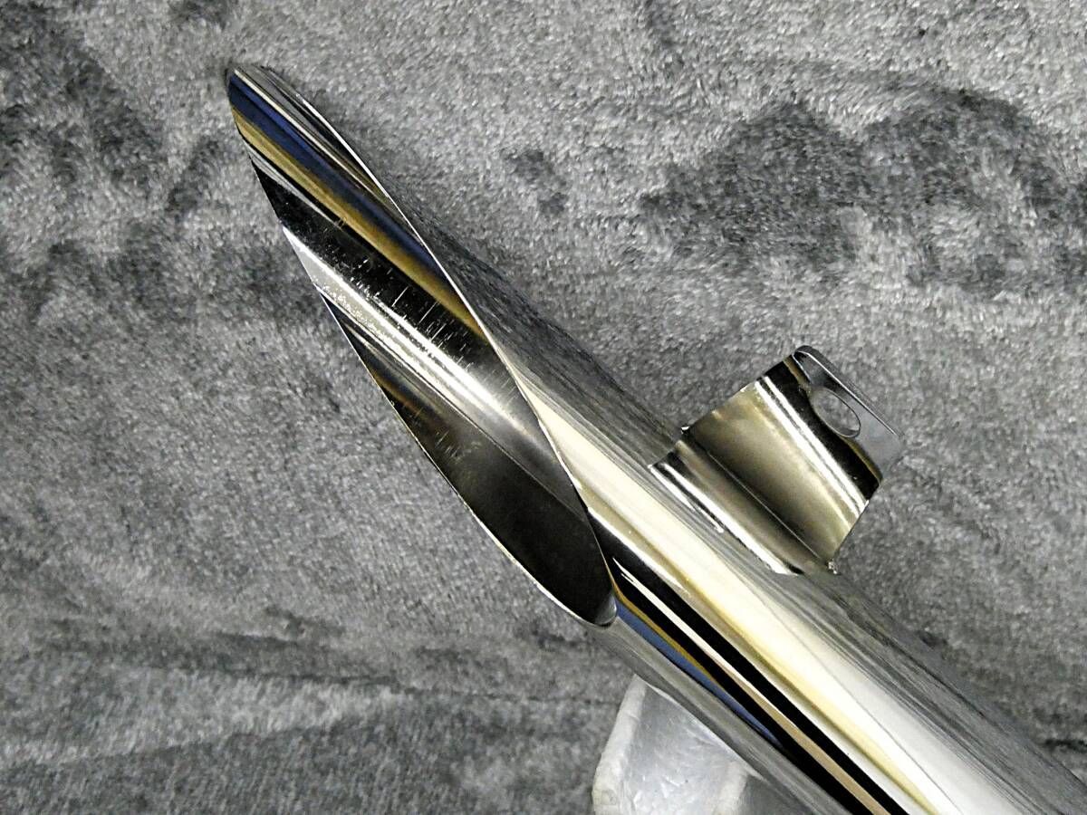 GN125 侍 ハス切り ショート管 メッキ60.5π/斜めカット 鉄管 GN125 侍 ハス切り ショート管 メッキ60.5π/斜めカット 鉄管