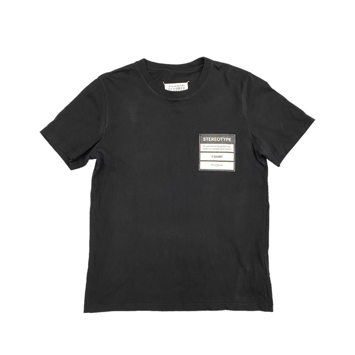 ☆EM0757 メゾンマルジェラ ステレオタイプ Tシャツ ブラック ☆EM0757 メゾンマルジェラ ステレオタイプ Tシャツ ブラック