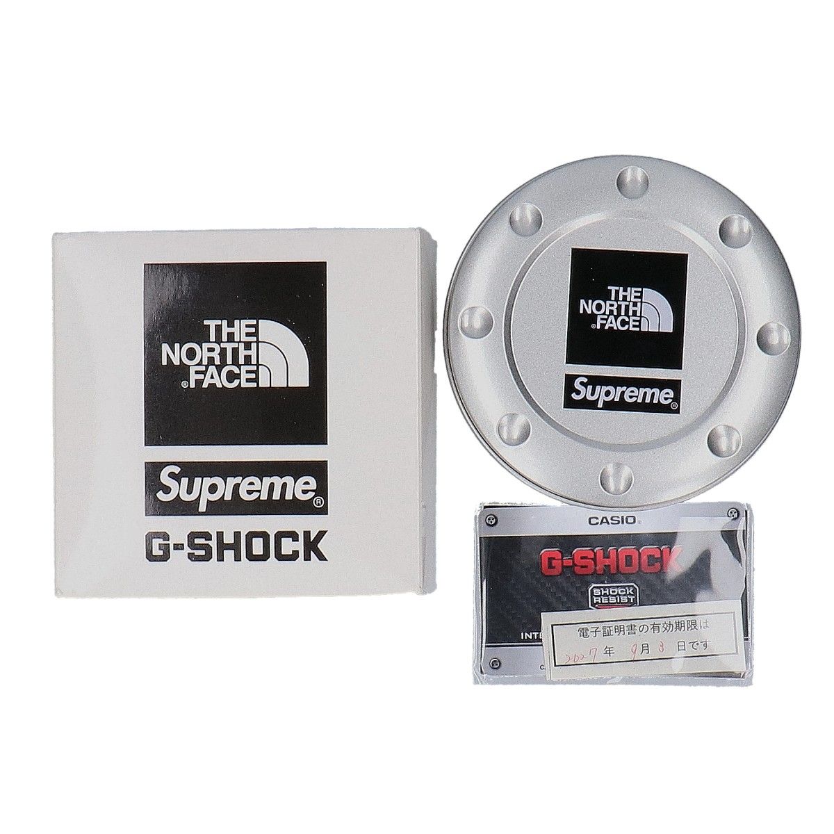 G-SHOCK ジーショック SupremeシュプリームｘTHE NORTH FACEノースフェイス【美品】DW-6900NS-1CR 限定トリプルコラボモデル デジタル