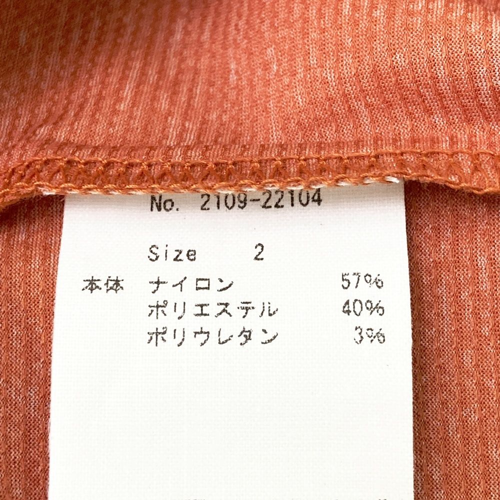 サイズ：2 CPG GOLF シーピージーゴルフ ハーフジップ半袖T
