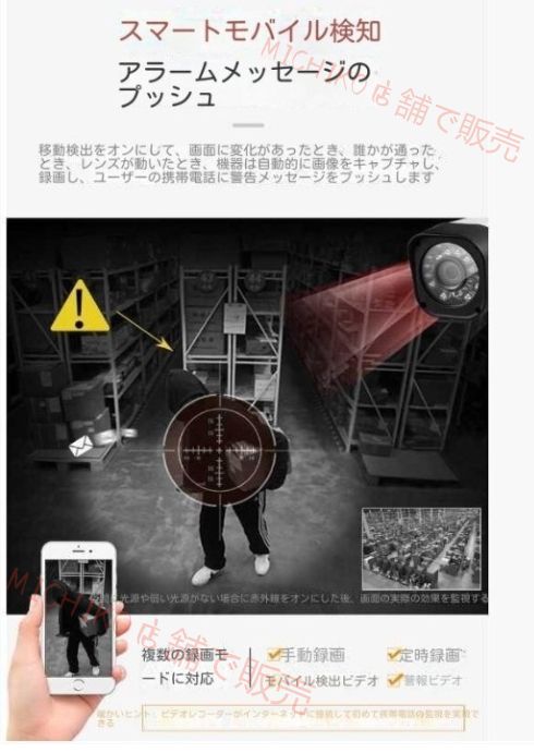 2025最新モデル 防犯カメラセット4台カメラ 500万画素 屋外IP66防水 遠隔監視-動体検知 暗視撮影 AHD セット ハードディスク付き SKLAD-KIRPICHA_RU