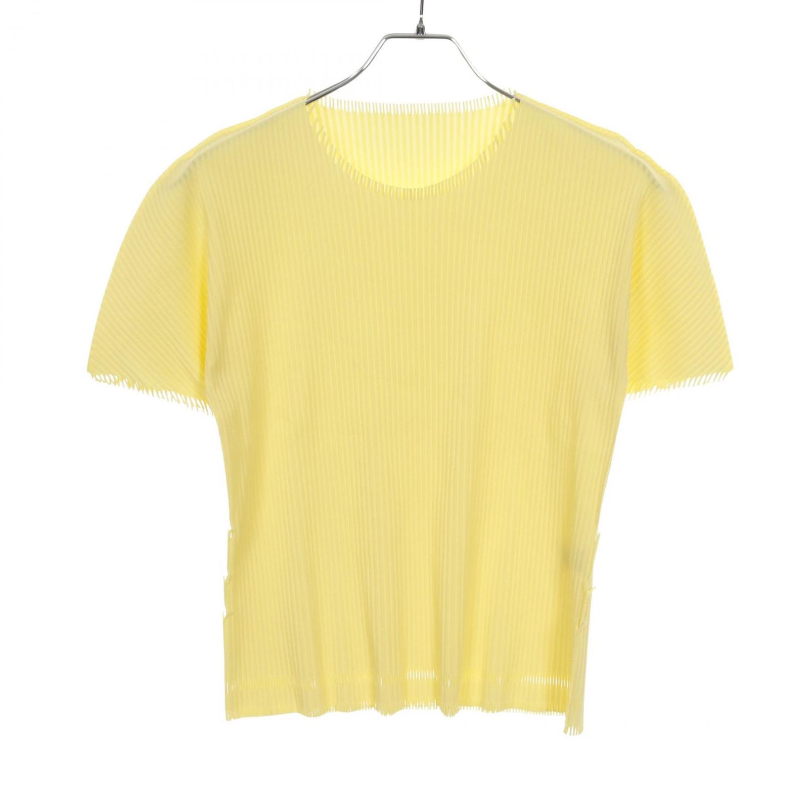 プリーツプリーズ PLEATS PLEASE ニット プリーツ PP14-LK903 イエロー その他 半袖ニット レディース Used A