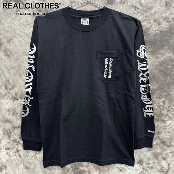 クロムハーツ　ロゴプリント ロンT CHROME HEARTS クロムハーツ CH LS 袖ロゴプリント長袖Tシャツ