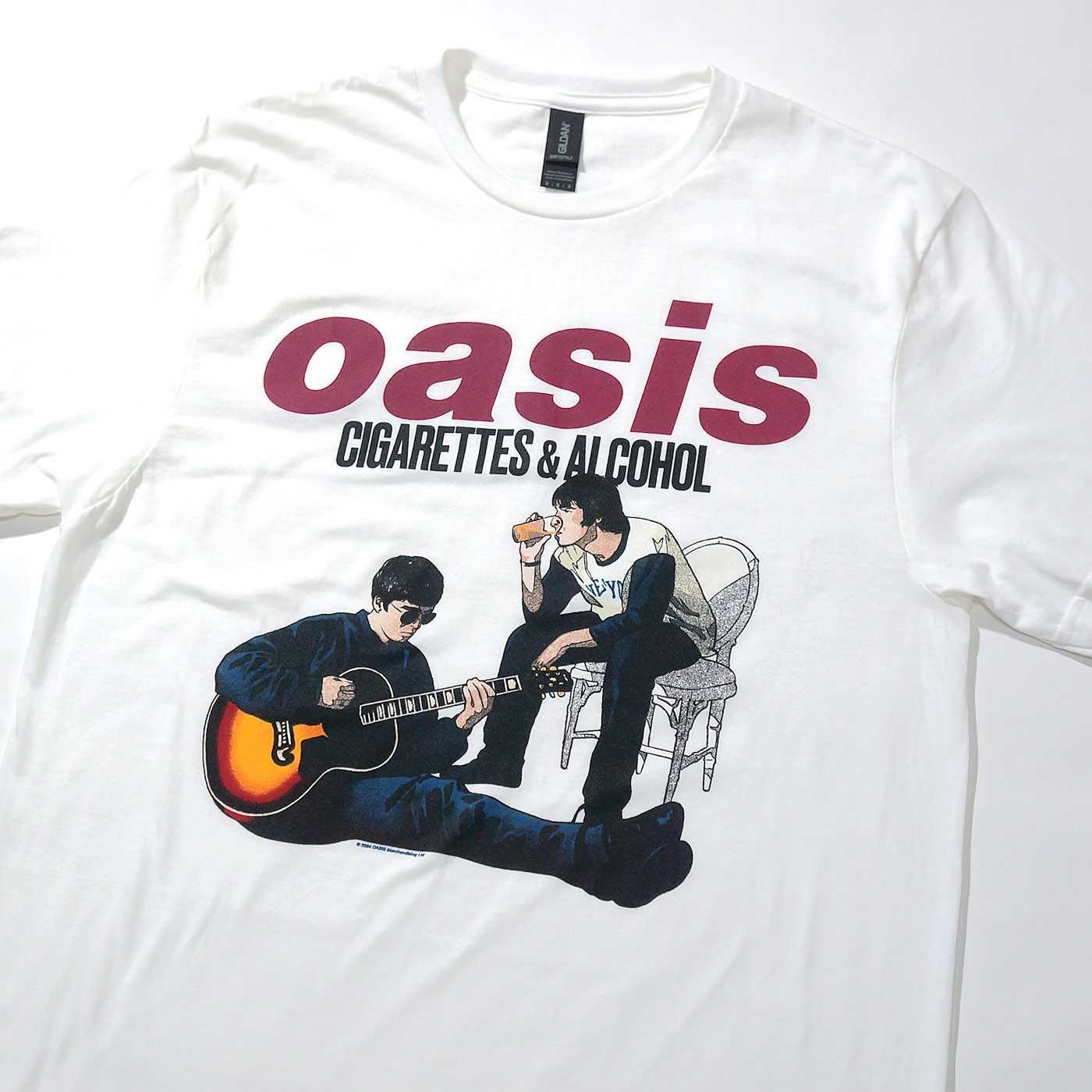 OASIS 新品 正規品 Tシャツ Cigarettes & Alcohol Illustration