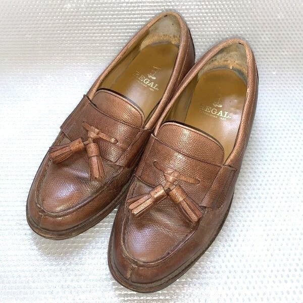 REGAL リーガル サイズ25.0 EE 茶 グッドイヤー製法 タッセルローファー モカシン スリッポン ◆is5-9