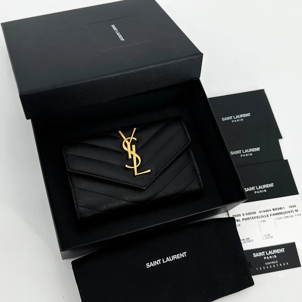 Saint Laurent サンローラン エンベロープ 金具 カードウォレット 414404