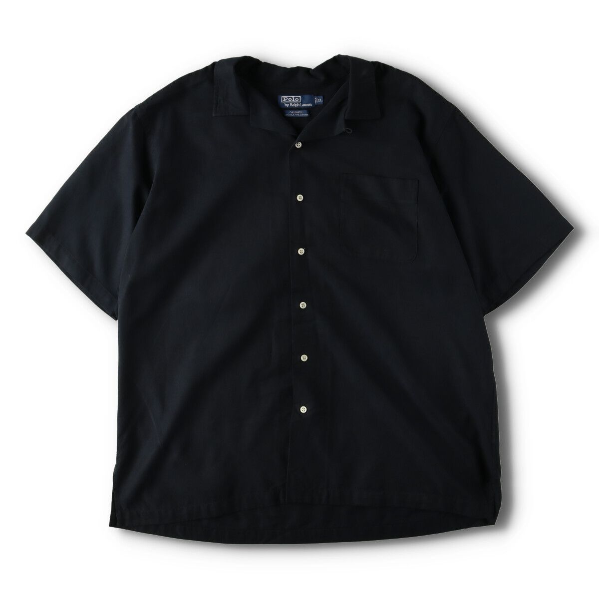 古着 90年代 ラルフローレン Ralph Lauren POLO by Ralph Lauren CALDWELL 半袖 オープンカラー シルク×コットンシャツ/eva000962