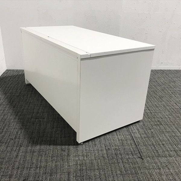 平デスク アドバンス 引出し付 オフィスデスク W1400 オカムラ ホワイト 平机