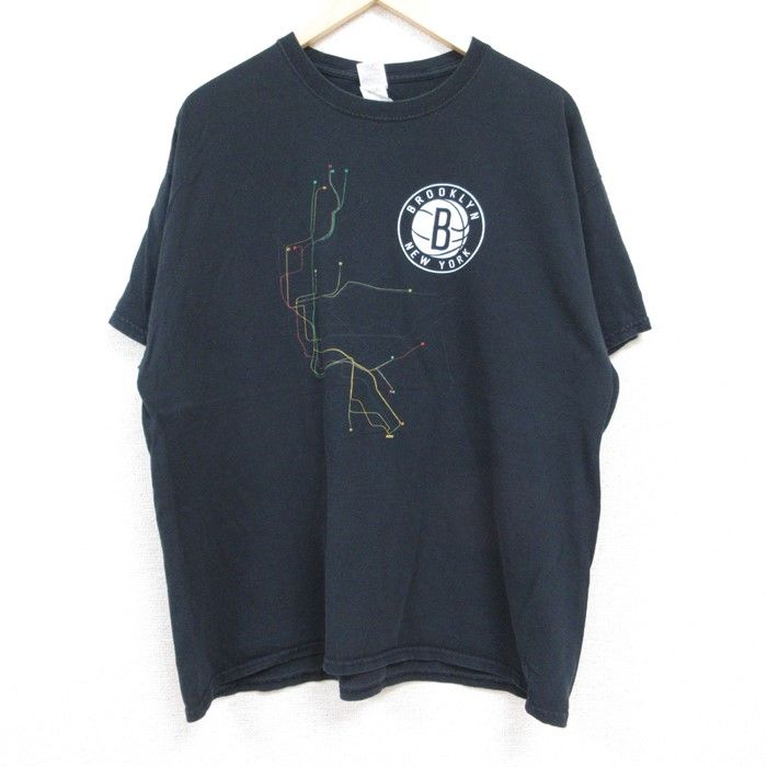 XL/古着 半袖 Tシャツ メンズ ブルックリン ホンダ 大きいサイズ コットン クルーネック 黒 ブラック 24jun03 中古