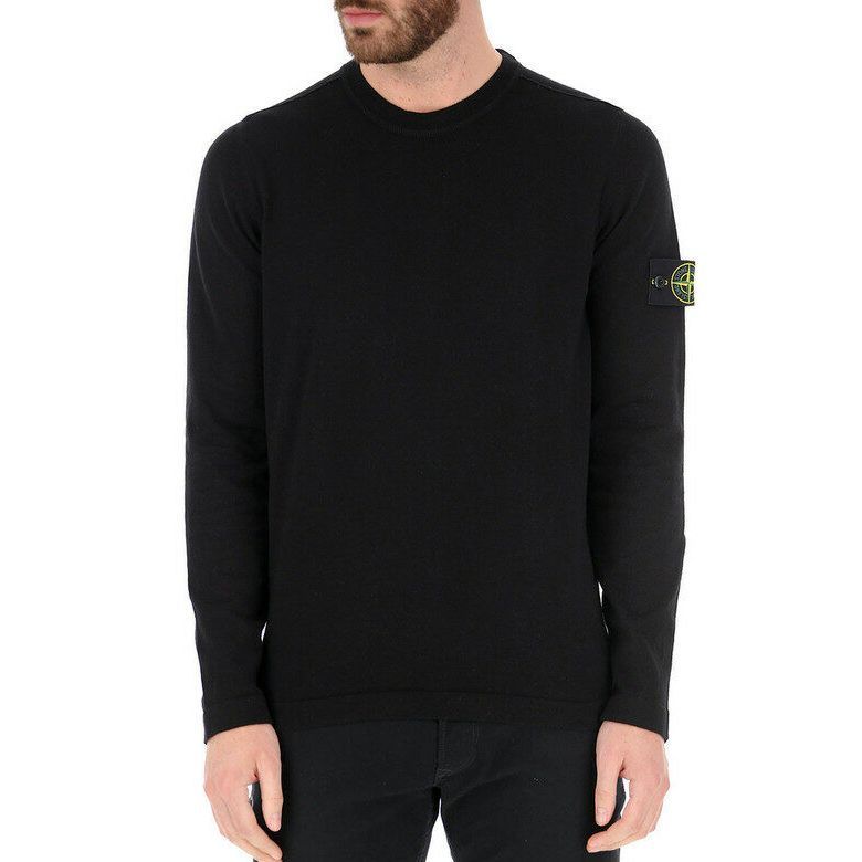 Stone  ブラックニット Stone Island Cashmere Sweater | Luisa World