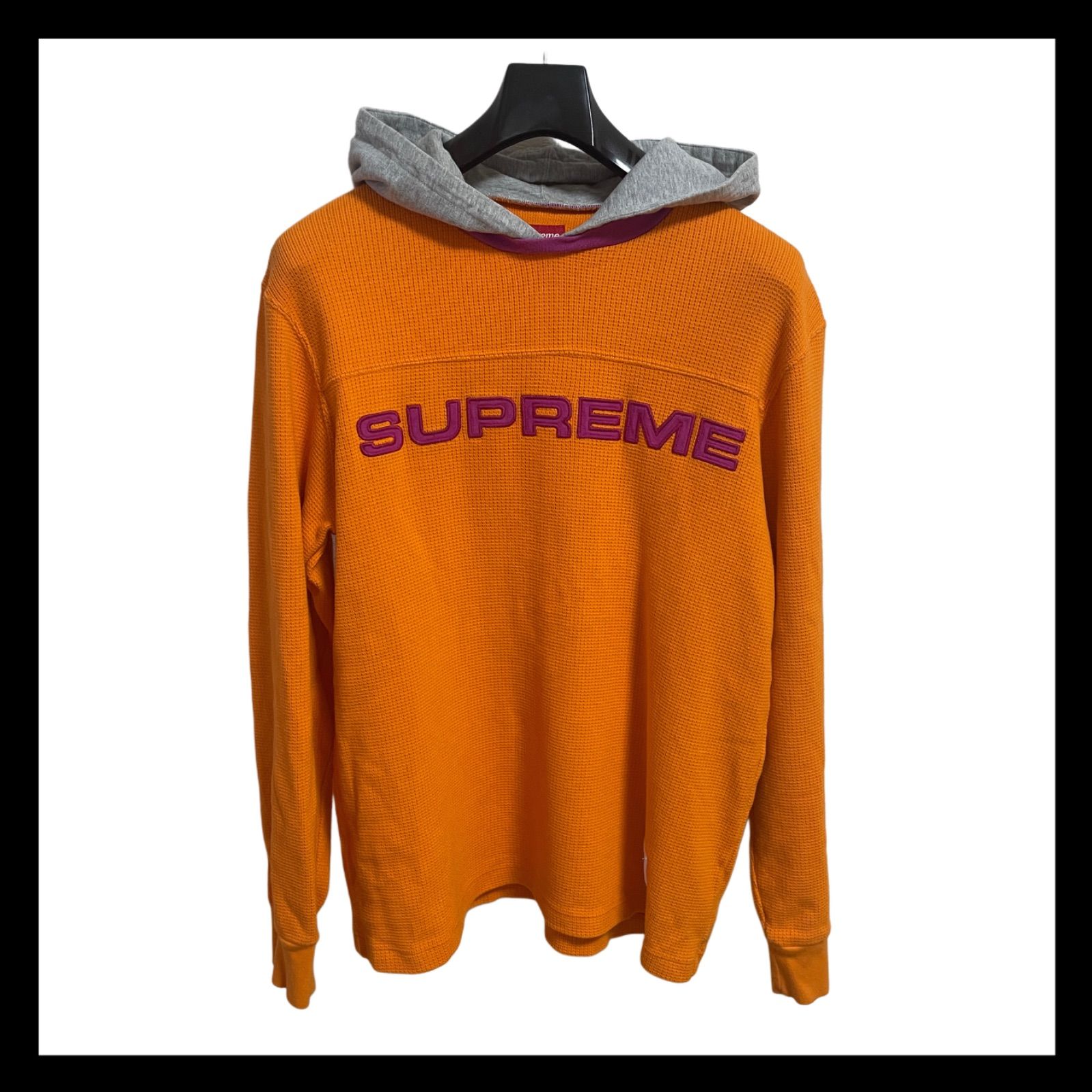 Supreme Hooded Waffle Ringer パーカー size:M A17 - メルカリ