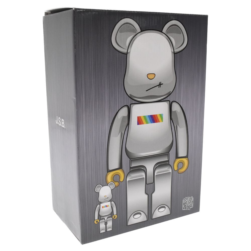 MEDICOM TOY (メディコムトイ) BE@RBRICK J.S.B. 100%u0026400% ベアブリック ジェイ エス ビー 三代目J SOUL  BROTHERS フィギュア 人形 シルバー