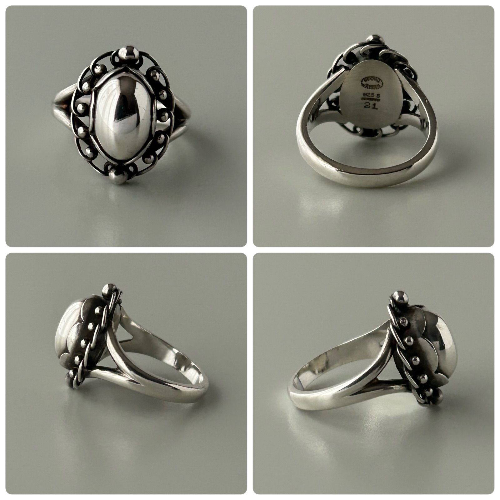 美品✨ジョージジェンセン リング 1A ヴィンテージ SV925 12号 美品✨ジョージジェンセン リング 1A ヴィンテージ SV925 12号