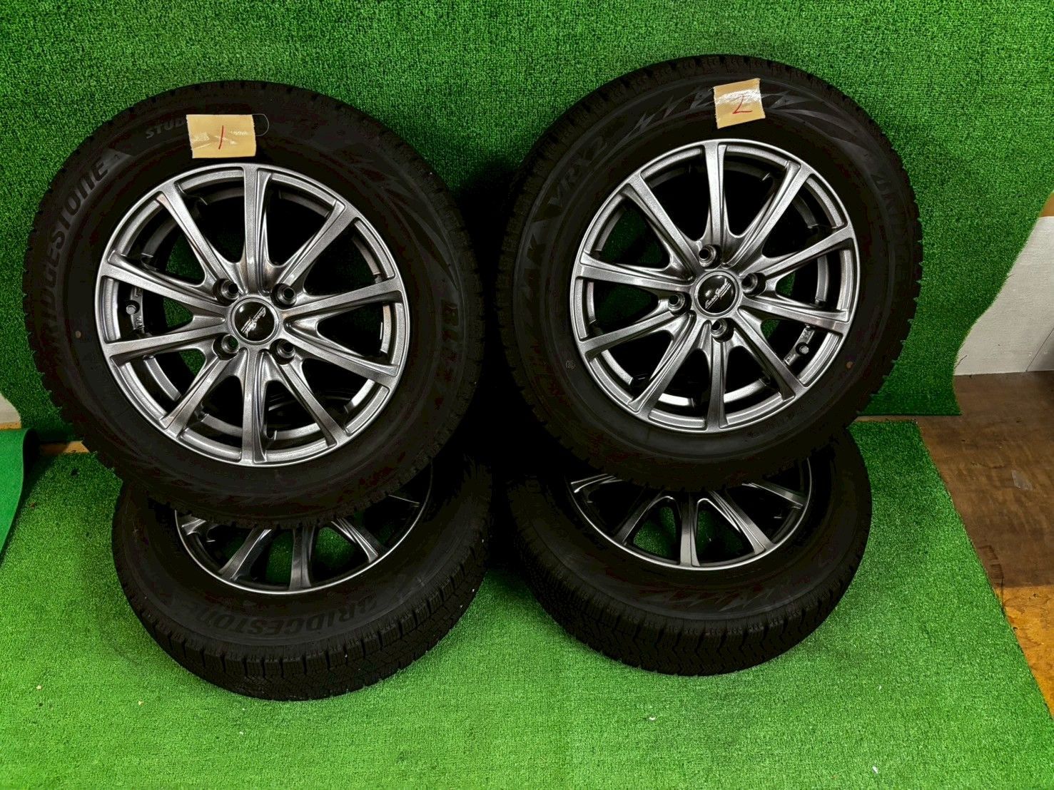 ホンダ フィット GE6 スタッドレスタイヤタイヤ アルミホイール 4本セット 175|65|14 み