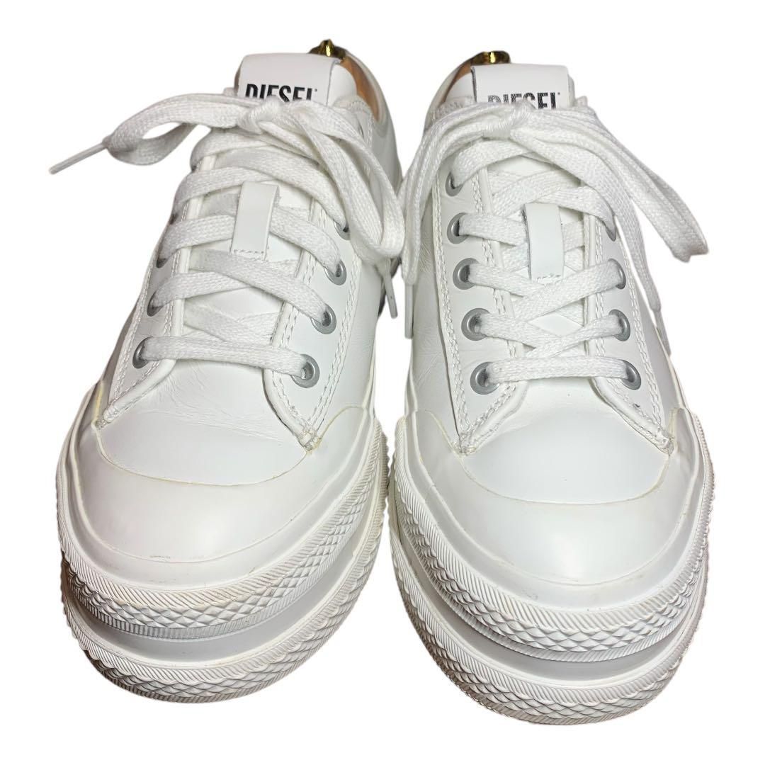 DIESEL 厚底スニーカー S-JOMUA LC ホワイト レザー 24.5 - メルカリ