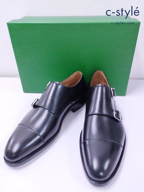 A786 コラボ ingenuity × green label relaxing ダブルモンク 6 1|2 ブラック 3131-499-0246-0945 シューズ | O