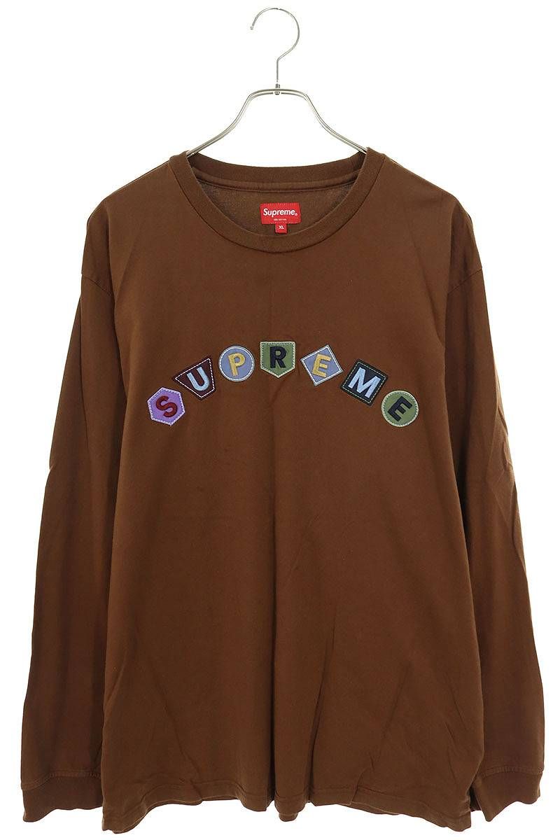 シュプリーム 21AW Geo Arc Logo L/S ジオアークロゴ長袖カットソー 