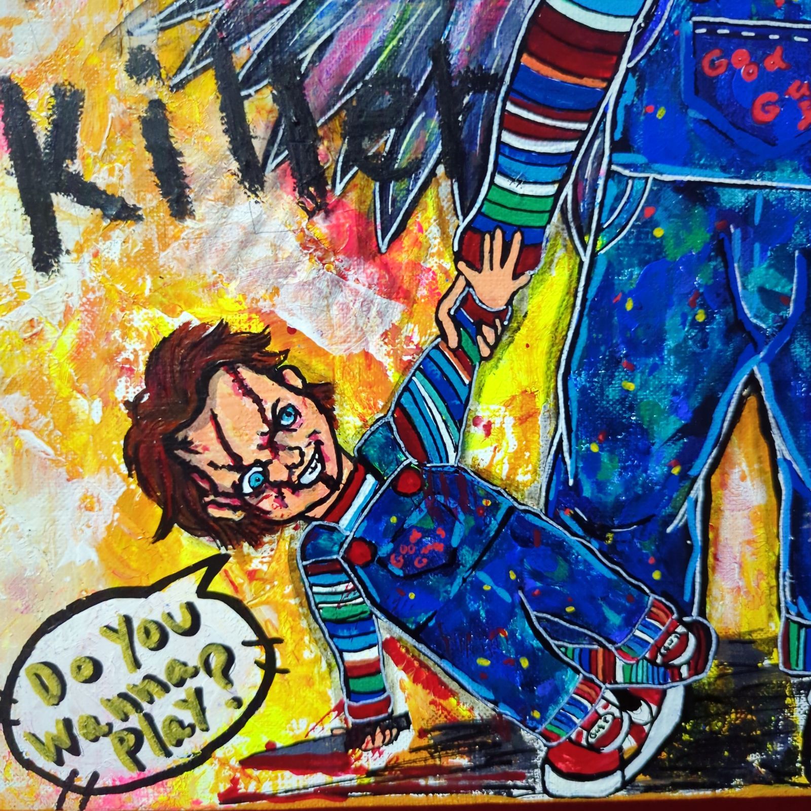 2023年製＊】I'm a Killer Doll! 現代アート 絵画 イラスト チャッキー