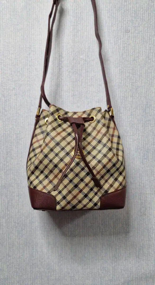 ダックス チェック柄 バケットバッグ