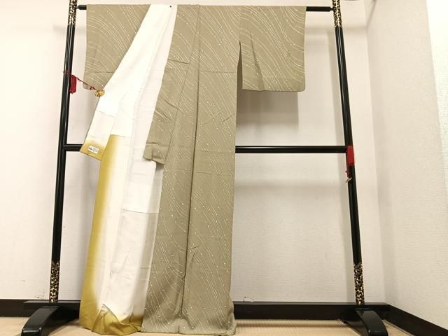 平和屋着物□上質な小紋 枝花文 やまと誂製 正絹 逸品