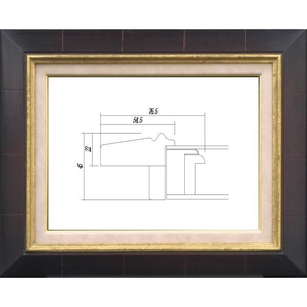 額縁 油絵/油彩額縁 木製フレーム アクリル付 7727 サイズ F12号 セピア - メルカリ