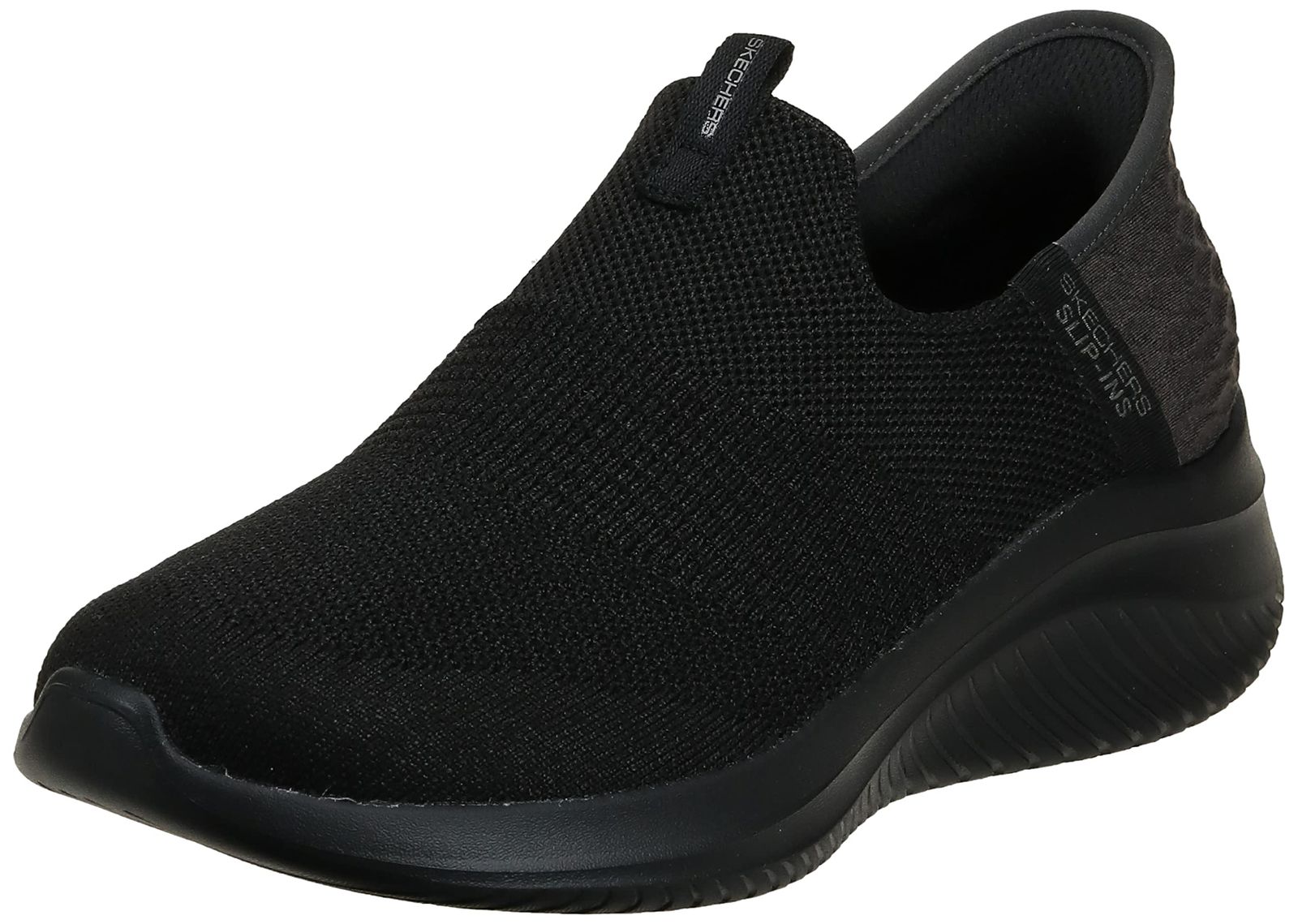 Skechers Femme Ultra Flex 3.0 Smooth Step Sneakers Sports Shoes Black Knit|Jersey|Trim 38 EU